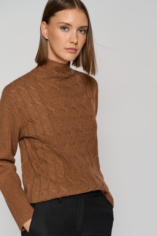 Pull en laine et cachemire - Marron