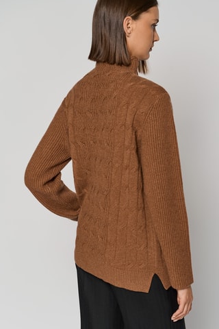 Pull en laine et cachemire - Marron