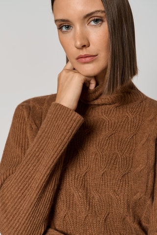 Pull en laine et cachemire - Marron