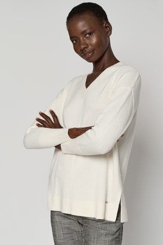 Pull en laine et cachemire - Blanc