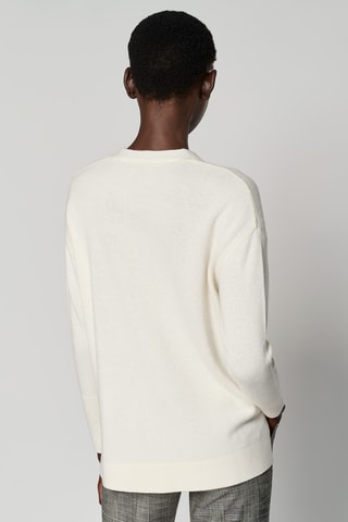 Pull en laine et cachemire - Blanc