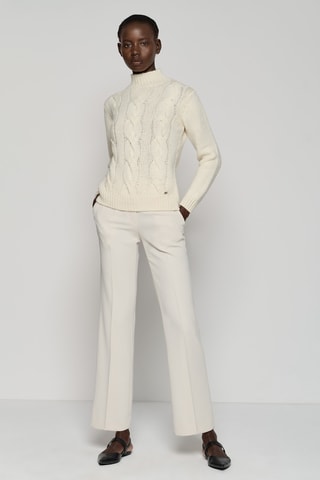 Pull en laine et alpaga - Ecru