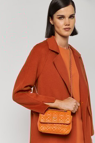 Sac bandoulière en cuir - Orange