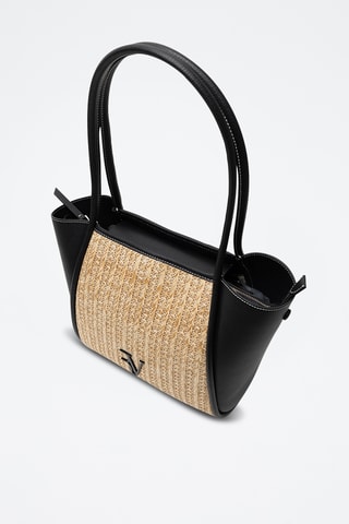 Sac porté épaule en cuir - Beige