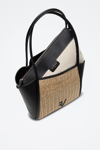 Sac porté épaule en cuir - Beige