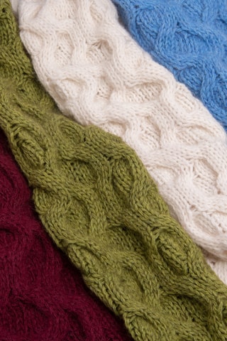 Echarpe en laine et alpaga - Ecru