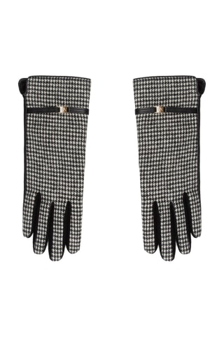 Gants en cuir et laine - Noir