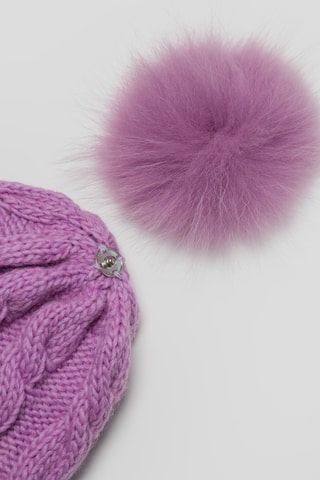Bonnet en laine et alpaga - Violet