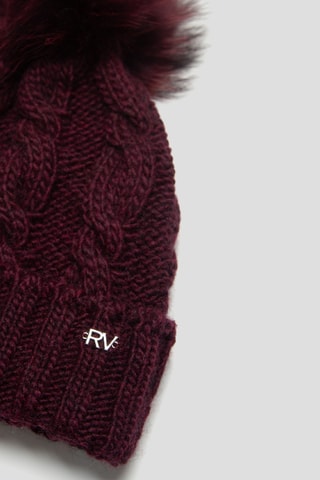 Bonnet en laine et alpaga - Bordeaux