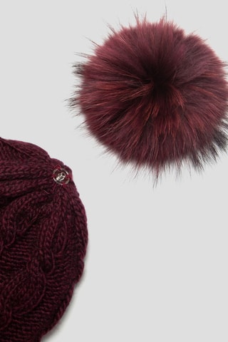 Bonnet en laine et alpaga - Bordeaux
