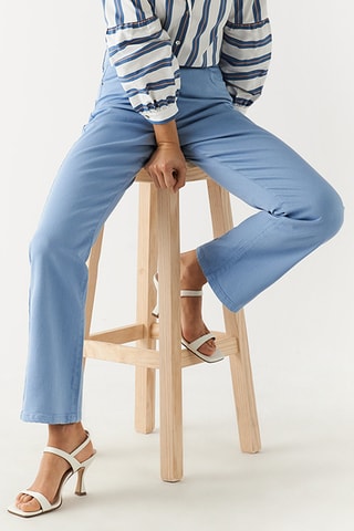 Jean droit taille haute - Bleu clair