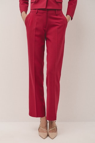 Pantalon droit - Rouge