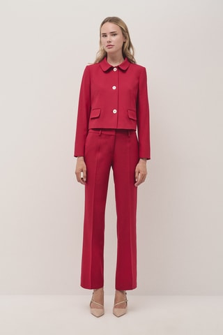 Pantalon droit - Rouge