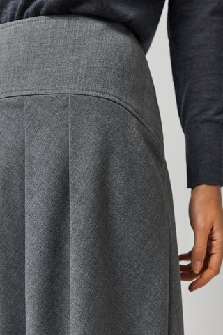 Jupe patineuse taille haute - Gris