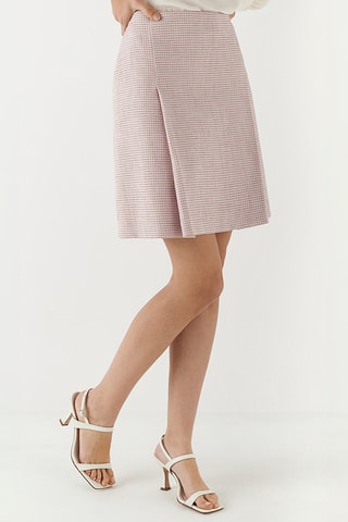 Jupe droite en tweed - Rose
