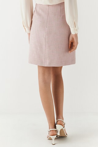 Jupe droite en tweed - Rose