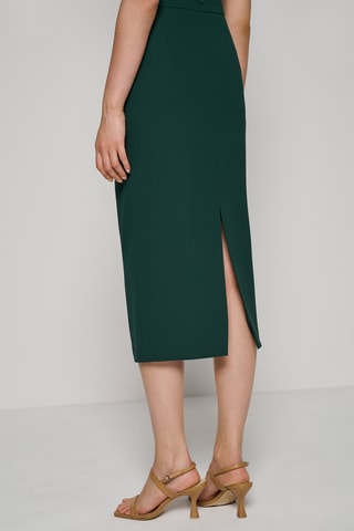 Jupe midi - Vert foncé