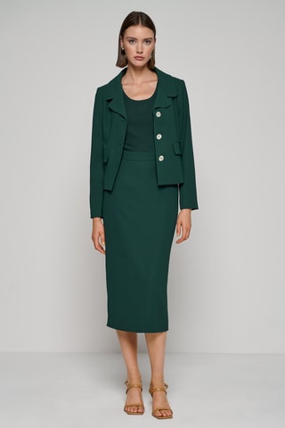 Jupe midi - Vert foncé