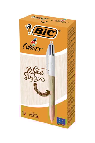 12 stylos-bille 4 couleurs - 4 encres