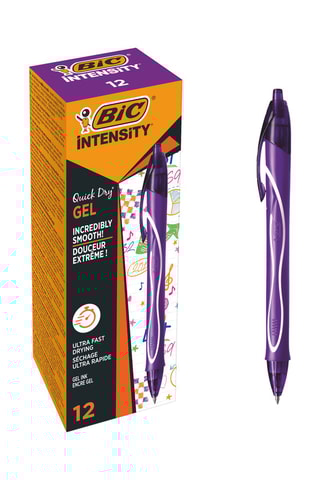 12 stylos-bille Gelo - Encre violette