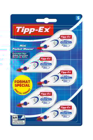 5 correcteurs Tipp-Ex mini pocket Mouse Ruban - 6 m x 5 mm