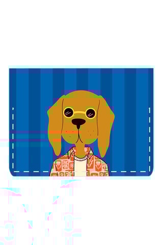 Porte-cartes en cuir Mariisoré - Bleu cobalt