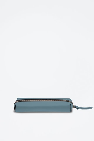 Trousse en cuir 3D S - Bleu canard