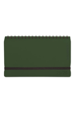 Agenda 2025-2026 à spirale Colors Pocket - Vert foncé - 16,5 x 10 x 1 cm
