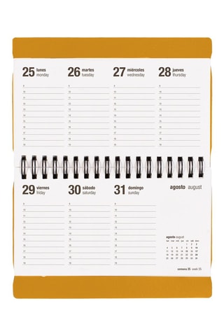 Agenda 2025-2026 à spirale Colors Pocket - Orange - 16,5 × 10 × 1 cm