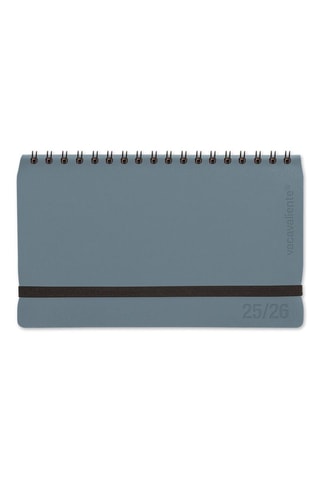 Agenda 2025-2026 à spirale Colors Pocket - Bleu canard - 16,5 × 10 × 1 cm