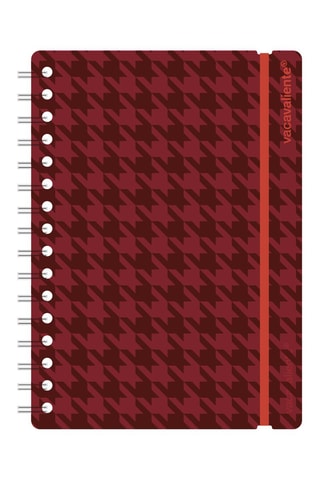 Carnet ligné à spirale - 80 pages - Bordeaux - 16,5 x 21,5 x 1,5 cm