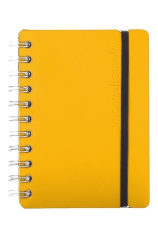 Carnet ligné à spirale Studio - 80 pages - Jaune - 12,5 x 15,5 x 1,5 cm