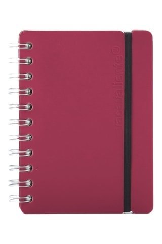 Carnet ligné à spirale Studio - 80 pages - Rose foncé - 12,5 x 15,5 x 1,5 cm