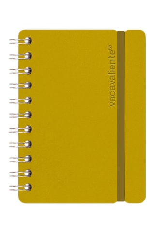 Carnet à points à spirale Studio - 80 pages - Moutarde - 12,5 x 15,5 x 1,5 cm