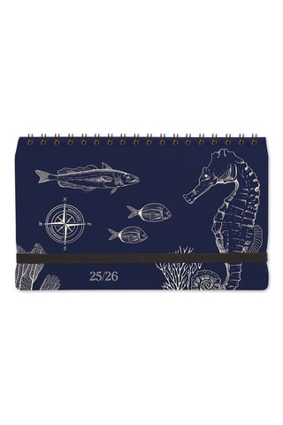 Agenda 2025-2026 Under the Sea Pocket - Bleu marine - 16,5 × 10 × 1 cm