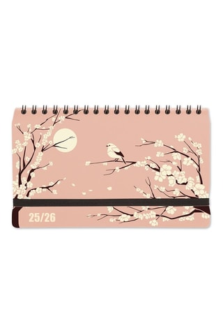 Agenda 2025 - 2026 Sakura Pocket - Rose poudré - 16,5 × 10 × 1 cm