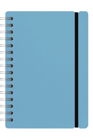 Carnet ligné à spirale Studio - 80 pages - Ciel - 16,5 x 21,5 x 1,5 cm