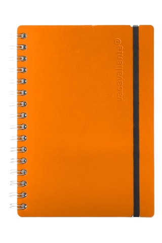Carnet ligné à spirale Studio - 80 pages - Orange - 16,5 x 21,5 x 1,5 cm