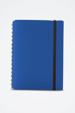 Carnet ligné à spirale - 80 pages - Bleu marine - 14 x 22 x 1 cm