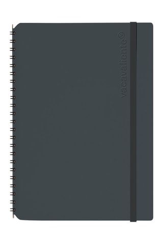 Carnet ligné à spirale Plein Air - 80 pages - Anthracite - 14 x 22 x 1 cm