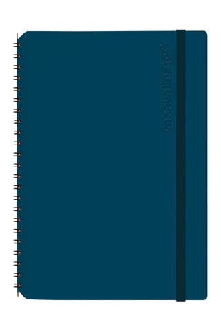 Carnet ligné à spirale Plein Air - 80 pages - Bleu canard - 14 x 22 x 1 cm