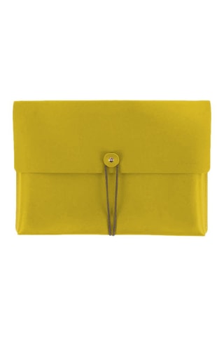 Porte-documents en cuir - Vert olive - 33 x 21 x 5 cm