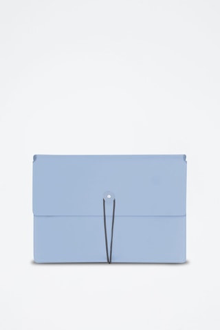 Porte-documents en cuir - Bleu - 33 x 21 x 5 cm