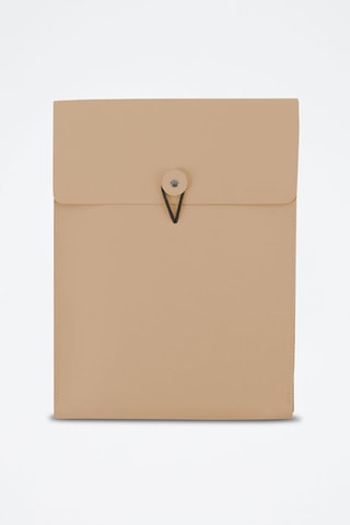 Porte-documents en cuir - Beige - 24 x 30 x 3 cm