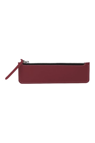 Trousse en cuir Flat S - Bordeaux