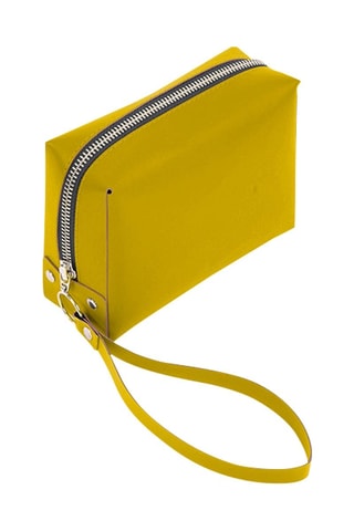 Trousse de toilette en cuir - Vert olive