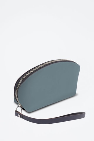 Trousse de beauté en cuir - Bleu-gris