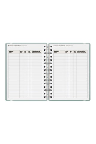 Agenda scolaire 2025-2026 à spirale Colors Studio - Vert d’eau - 21,5 x 16,4 x 14 cm