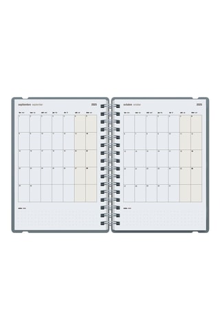 Agenda scolaire 2025-2026 à spirale Colors Studio - Ciel - 21,5 x 16,4 x 14 cm