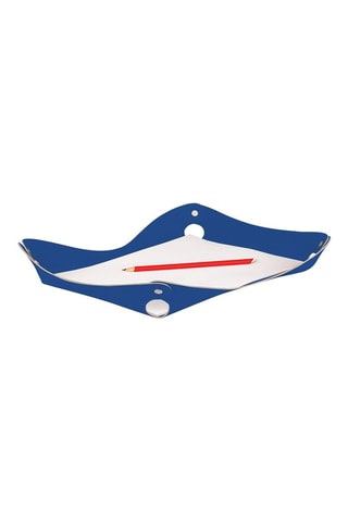 Plateau porte-papiers en cuir - Bleu marine